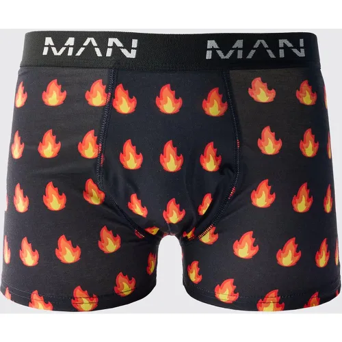 Boxer imprimé flammes - M - Boohooman - Modalova