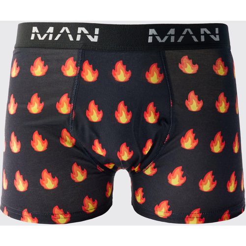 Boxer imprimé flammes - XS - Boohooman - Modalova