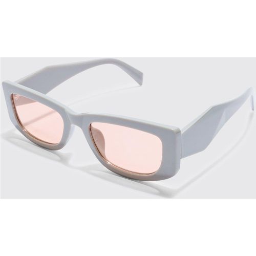 Chunky Angled Frame Sunglasses In Grey - Boohooman - Modalova