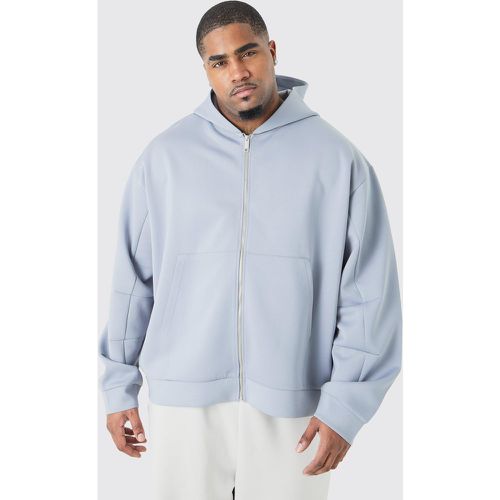 Grande taille - Sweat à capuche oversize zippé homme - XXXL - Boohooman - Modalova