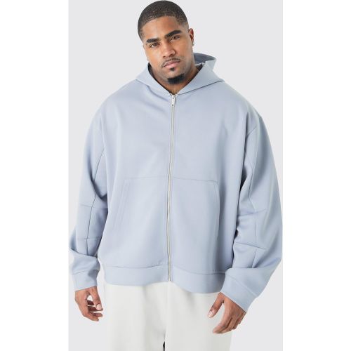 Grande taille - Sweat à capuche oversize zippé homme - XXXXL - Boohooman - Modalova