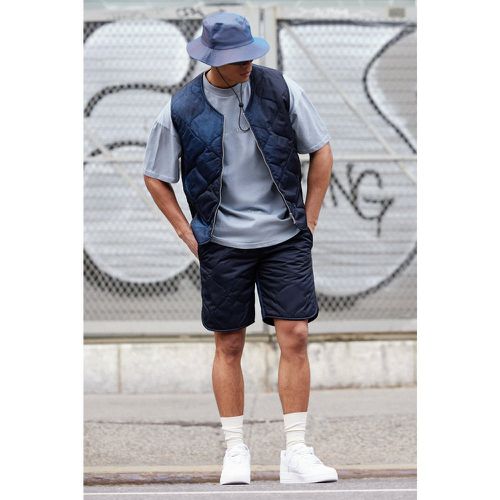 Ensemble matelassé sans manches et short - L - Boohooman - Modalova