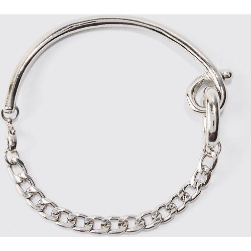 Metal Tab Detail Bracelet In Silver - Boohooman - Modalova