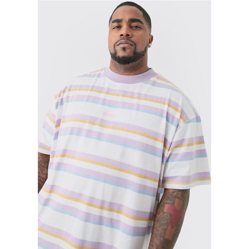 Plus Oversized Carded Heavy Striped Ofcl T-shirt - - XXXL - Boohooman - Modalova