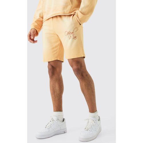 Short large délavé imprimé - S - Boohooman - Modalova