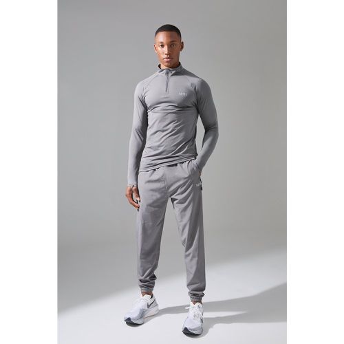 Survêtement à col zippé et pantalon de survêtement - MAN Active - S - Boohooman - Modalova