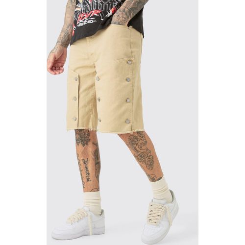 Tall Fixed Wasit Washed Twill Carpenter Relaxed Short homme - Boohooman - Modalova