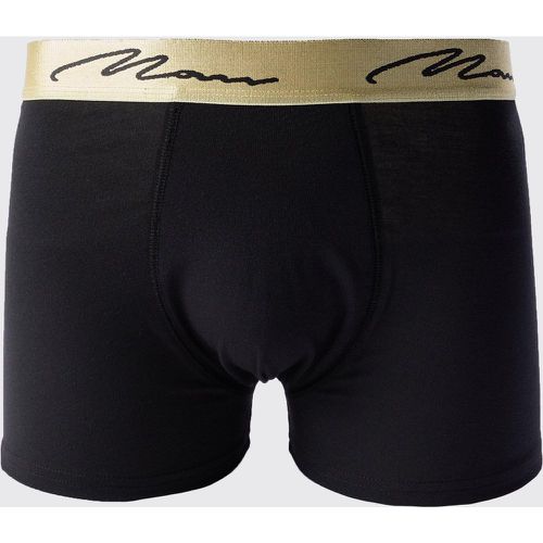 Lot de 3 boxers à logo signature doré - MAN - XS - Boohooman - Modalova