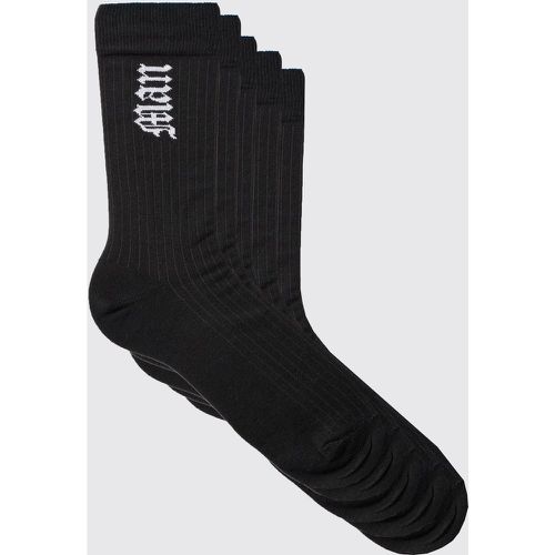 Lot de 5 paires de chaussettes à imprimé gothique - MAN - ONE SIZE - Boohooman - Modalova