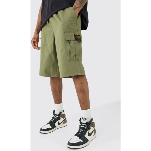 Tall - Short cargo large zippé - 30 - Boohooman - Modalova