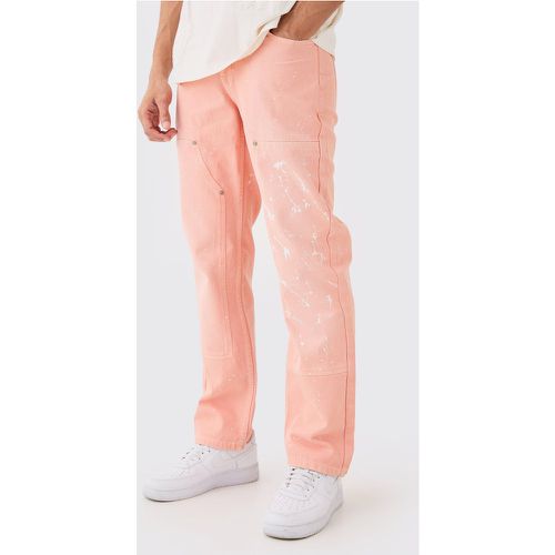 Jean large surteint à taches de peinture - 28R - Boohooman - Modalova