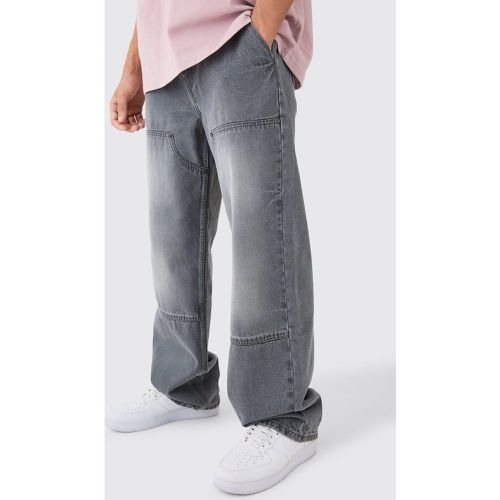 Baggy Rigid Carpenter Jeans - - 28R - Boohooman - Modalova