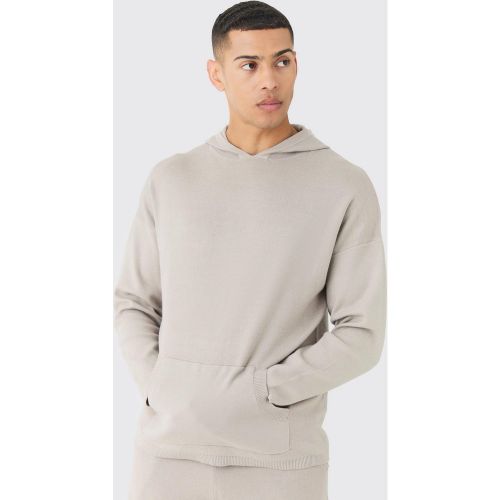 Sweat à capuche droit en maille - M - Boohooman - Modalova