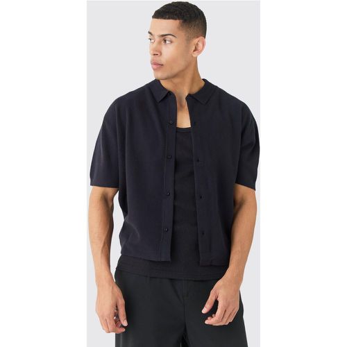 Chemise oversize en maille à manches courtes - L - Boohooman - Modalova