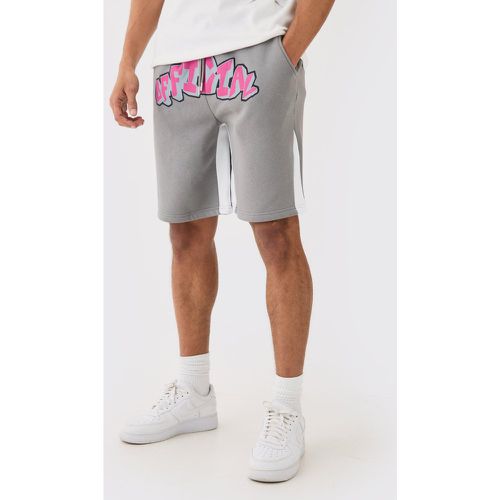 Short oversize à imprimé graffiti - L - Boohooman - Modalova