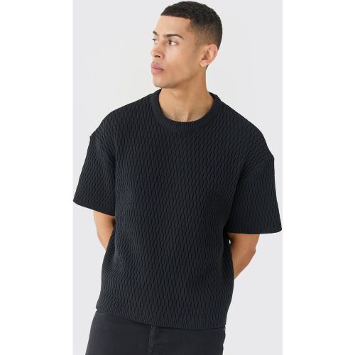 T-shirt oversize texturé - M - Boohooman - Modalova