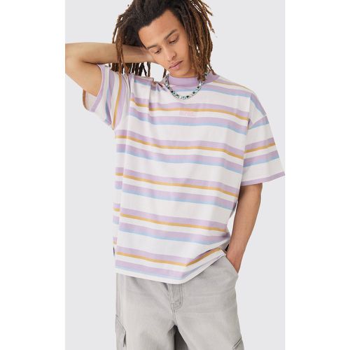 T-shirt oversize à rayures - Ofcl - L - Boohooman - Modalova