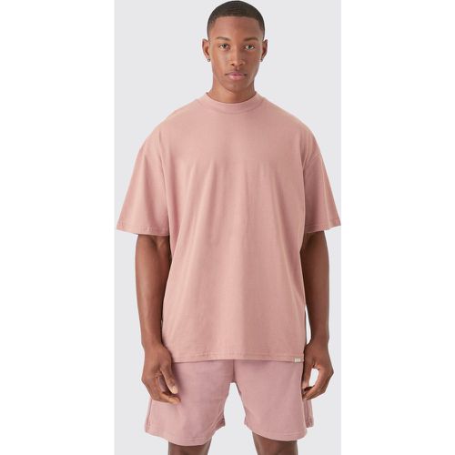 Ensemble oversize à col montant avec t-shirt et short - L - Boohooman - Modalova