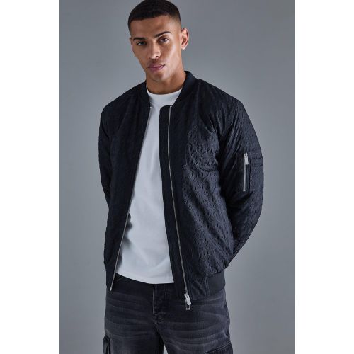 Bomber à motif pied-de-poule - S - Boohooman - Modalova