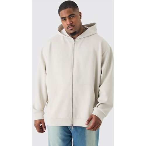 Grande taille - Sweat à capuche oversize zippé homme - XXXXL - Boohooman - Modalova