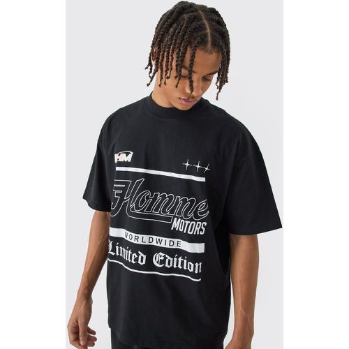 Oversized Extended Limited Text Graphic T-shirt - Boohooman - Modalova