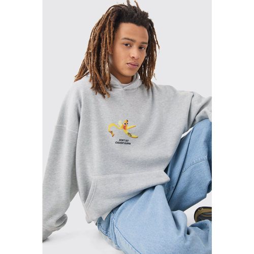 Sweat à capuche oversize imprimé homme - S - Boohooman - Modalova