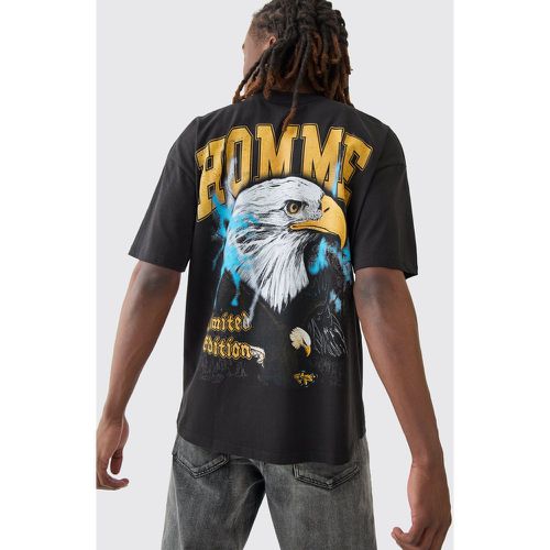 Oversized Eagle Graphic T-shirt - Boohooman - Modalova