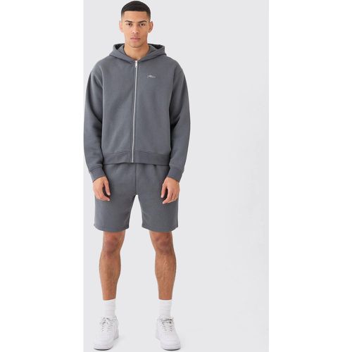 Survêtement oversize zippé - MAN - L - Boohooman - Modalova