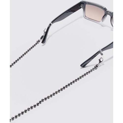 Metal Beaded Sunglasses Chain In Gunmetal - Boohooman - Modalova