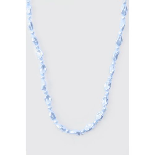 Shine Beaded Necklace In Light Blue - Boohooman - Modalova