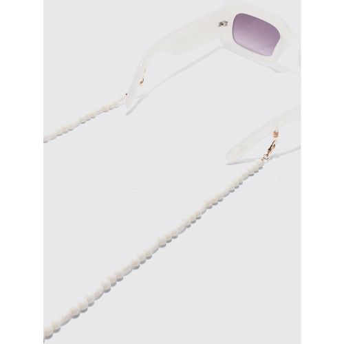 Pearl And Bead Sunglasses Chain In White - Boohooman - Modalova