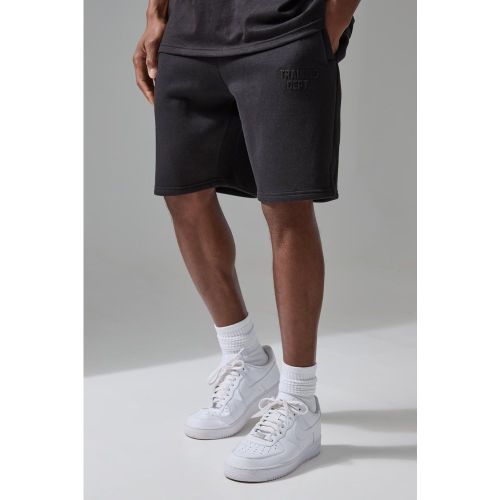 Short de sport à slogan - MAN Active - S - Boohooman - Modalova