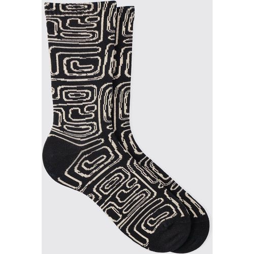 Chaussettes à imprimé abstrait - ONE SIZE - Boohooman - Modalova