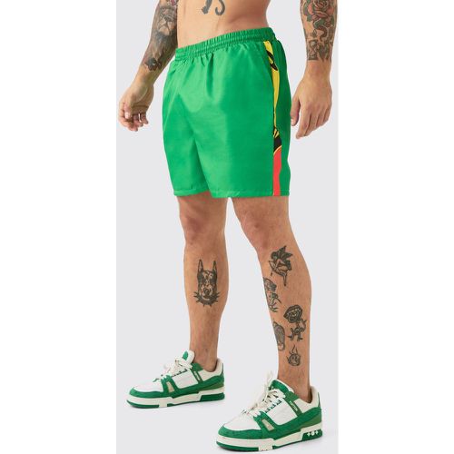 Short de bain mi-long à imprimé graffiti - XL - Boohooman - Modalova