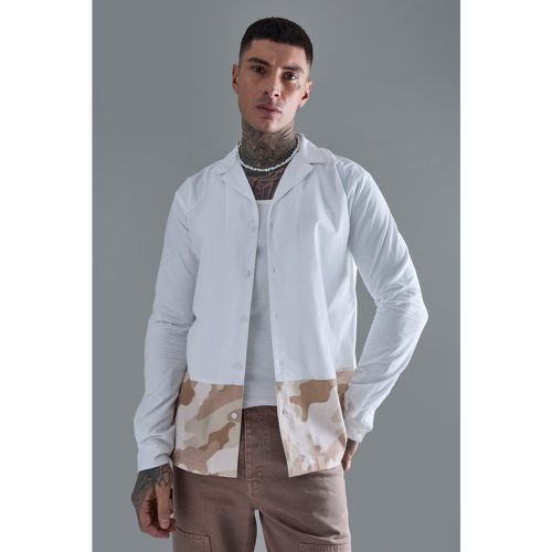 Tall - Chemise en popeline à manches longues et imprimé camouflage - XXL - Boohooman - Modalova