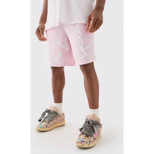 Short de basket en mesh imprimé - L - Boohooman - Modalova