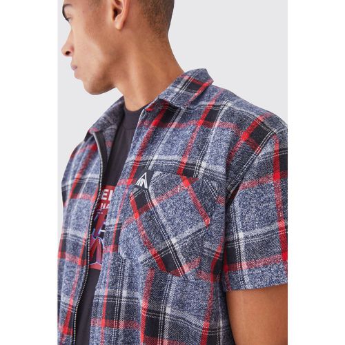 Chemise oversize à carreaux et manches courtes - XL - Boohooman - Modalova