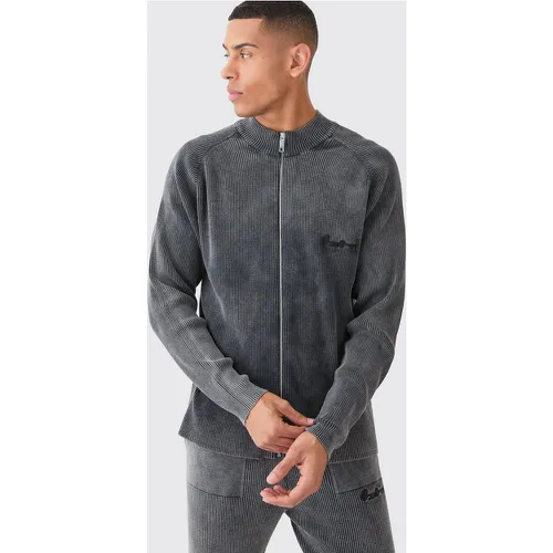 Bomber oversize côtelé délavé - L - Boohooman - Modalova