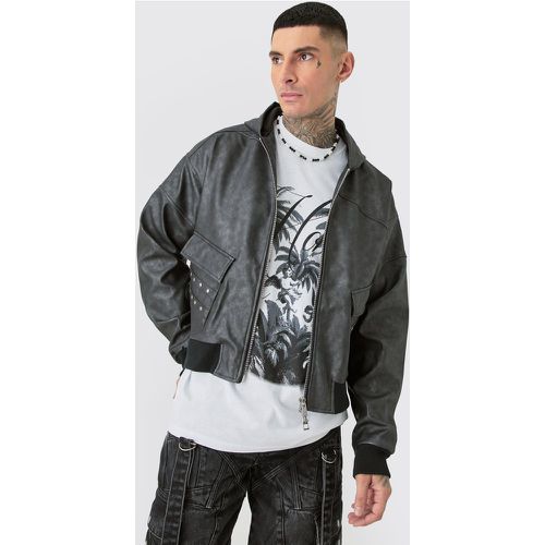 Tall - Bomber délavé homme - L - Boohooman - Modalova