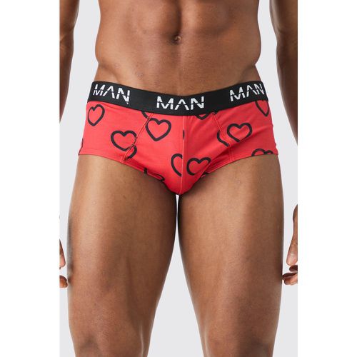 Caleçon imprimé cœur - Saint-Valentin - XL - Boohooman - Modalova