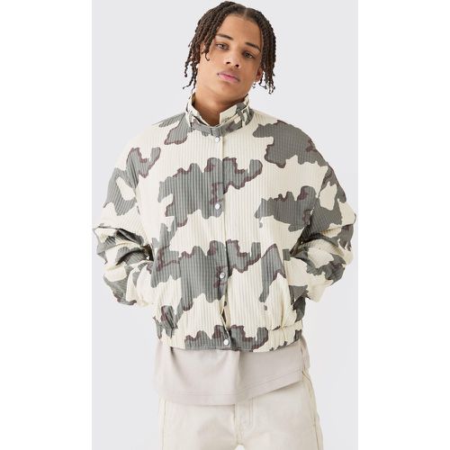 Bomber matelassé à imprimé camouflage homme - S - Boohooman - Modalova