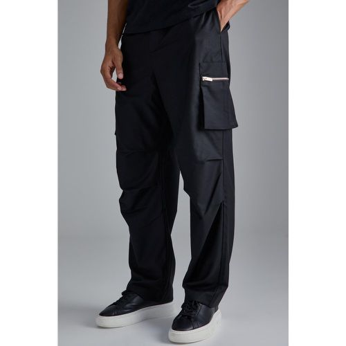 Tailored Cargo Zip Pocket Trousers - Boohooman - Modalova