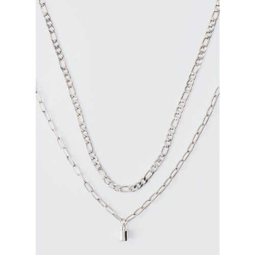 Collier à chaînes superposées - ONE SIZE - Boohooman - Modalova