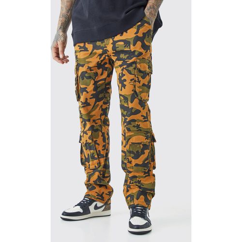 Tall - Pantalon cargo large à taille fixe et imprimé camouflage - 30 - Boohooman - Modalova