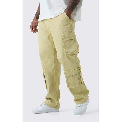 Grande taille - Pantalon cargo droit à taille fixe - 40 - Boohooman - Modalova