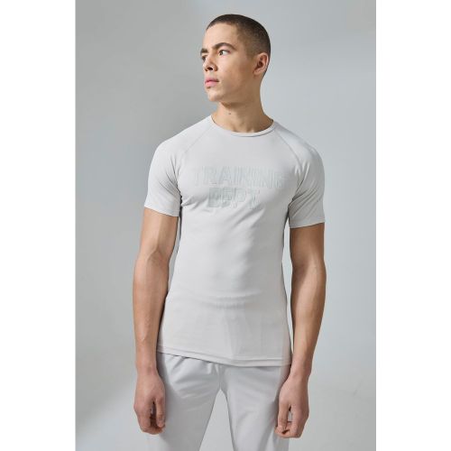 T-shirt de sport moulant à slogan Active Training - XS - Boohooman - Modalova