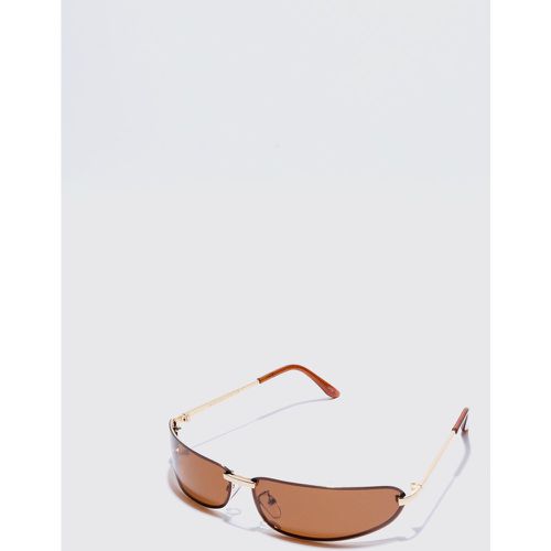 Lunettes de soleil métallisées - ONE SIZE - Boohooman - Modalova