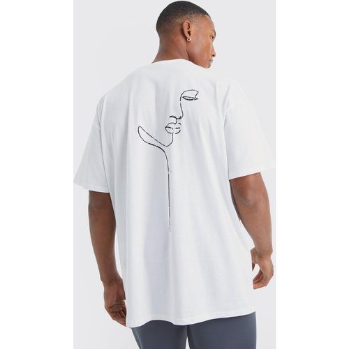 T-shirt oversize à imprimé graffiti - Boohooman - Modalova