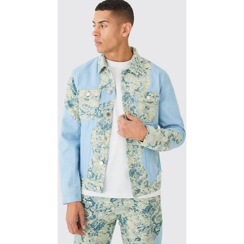 Veste en jean à déchirures - L - Boohooman - Modalova