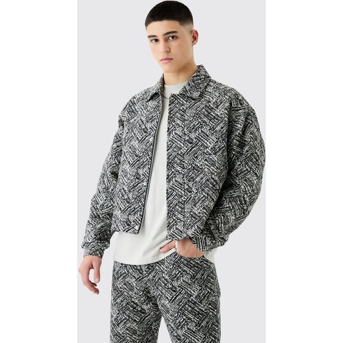 Veste oversize en tissu à motif tapisserie - M - Boohooman - Modalova